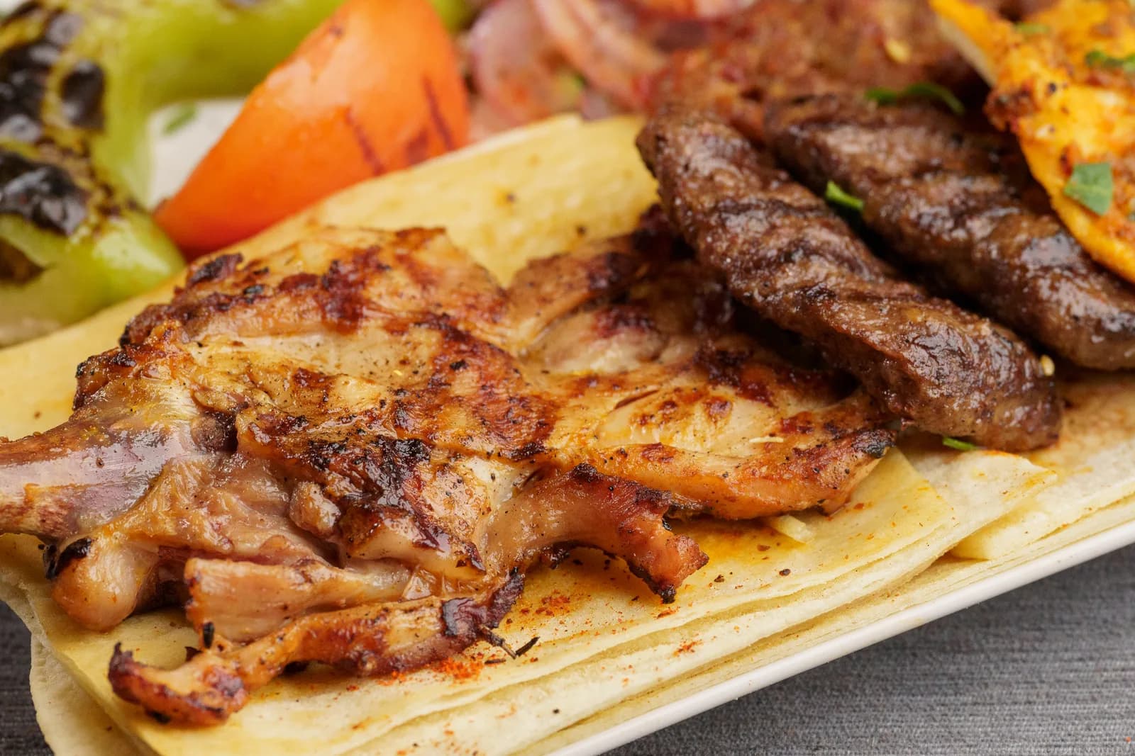 Flame and charcoal at the grill