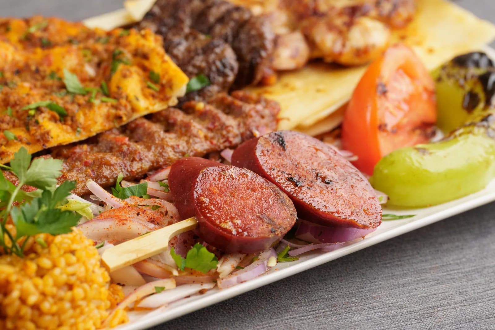 Grill selection from the kitchen